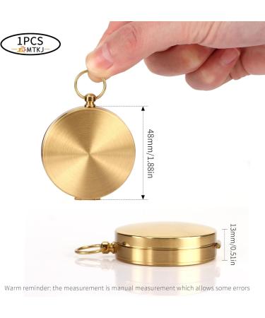 Buy Waterproof Outdoor Compass - Portable Hiking Compass with Luminous Jacks for Camping & Adventures (Golden) - Buy Online on GoSupps.com