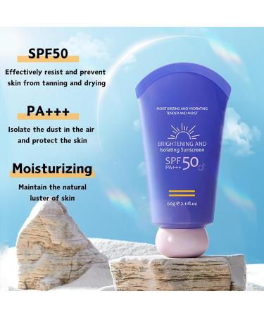 Factor 50 Face Cream - Sunscreen Spf 50 - Sun Cream with Vitamin E & Houttuynia Extract - Hydrating Spf 50 Face Moisturiser for Face Spf - Against UV Rays Anti-Wrinkle and Anti-Aging Sun Lotion - Buy Online on GoSupps.com