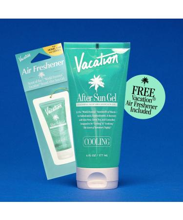 VACATION After Sun Gel + Airfreshener Bundle | Soothing Aloe Vera Gel for Sunburn Relief & Hydrating After Sun Care | Non-Sticky & Alcohol Free | 6 fl. oz - Buy Online on GoSupps.com