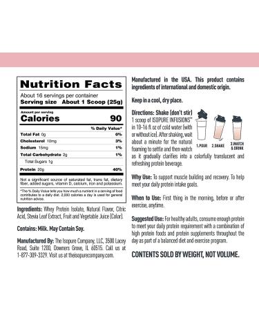 Isopure Protein Powder - Gluten Free Whey Isolate, Tropical Punch, 16 Servings, Post Workout Recovery Drink Mix - Buy Online on GoSupps.com
