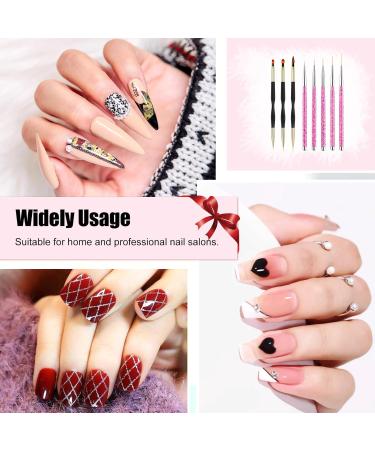Hanyousheng Nail Brush Set - 8 Piece Set for Nail Art | Fine Gel & Liner Brushes for Salon & Home Use - Buy Online on GoSupps.com