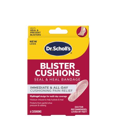 Dr. Scholl's BLISTER CUSHION with Duragel Technology 6ct. Heal and Prevent Blisters with Cushioning that is Water and Sweat-Resistant Thin Flexible and Nearly Invisible