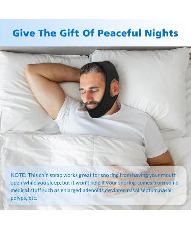 Advanced Anti Snoring Chin Strap - Adjustable Sleep Aid for Men & Women | Stop Snoring & Sleep Apnea Tonight (22 in) Black - Buy Online on GoSupps.com