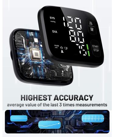 Oklar Automatic Wrist Blood Pressure Monitor with LED Backlit Display and 120x2 Reading Memory - BP Machine with Carrying Case - Black - Buy Online on GoSupps.com