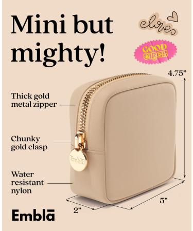 Embla Nylon Makeup Bag Travel Toiletry Organizer - Zipper Pouch Clutch Coin Purse - Buy Online on GoSupps.com