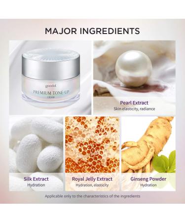 Goodal Premium Tone-Up Cream (3-In-1) | Brightening & Moisturizing Formula - 1.69 fl oz - Buy Online on GoSupps.com
