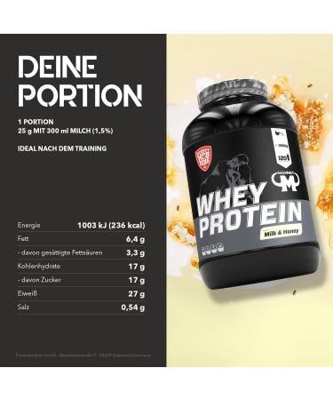 Mammut Nutrition Whey Protein 3kg - Milk & Honey Flavor | High-Quality Protein Shake for Muscle Growth & Recovery - Buy Online on GoSupps.com