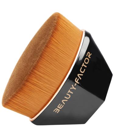 Foundation Makeup Brush Flat Top Kabuki Brush Foundation Brush for Liquid Makeup Makeup Blending Brushes for Self Tanner Cream Powder and Bronzer with Storage Box(Black)