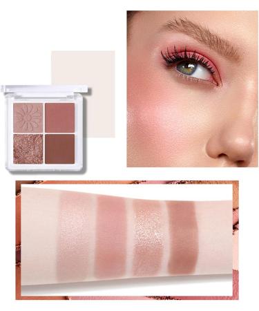 Eyeshadow | Classic 4 Colors Pigmented Matte and Shimmer Eye Shadow Palette - Waterproof Lasting Neutral Eyeshadow Makeup Pallet Highly Pigmented Velvet Texture for Her Mona43henry 03 - Buy Online on GoSupps.com