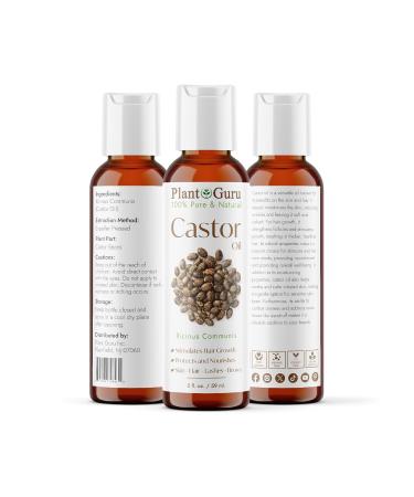 100% Pure Unrefined Castor Oil 2 fl. oz | Hair Growth Eyebrows & Eyelashes | Natural Skin Moisturizer - Hexane-Free USP Grade - Buy Online on GoSupps.com