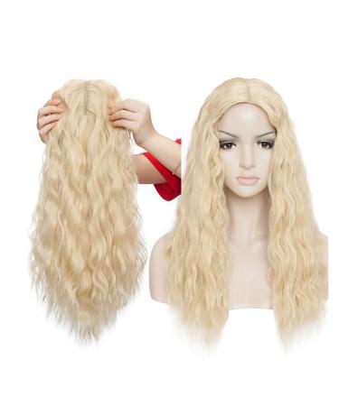 Hair Extensions 20inch Hair Extensions Synthetic Water Wave Clip In Hair Piece Clip In One Piece Hair Black Brown Hairpiece for Women Hair Pieces(86-613) 20inches 86-613