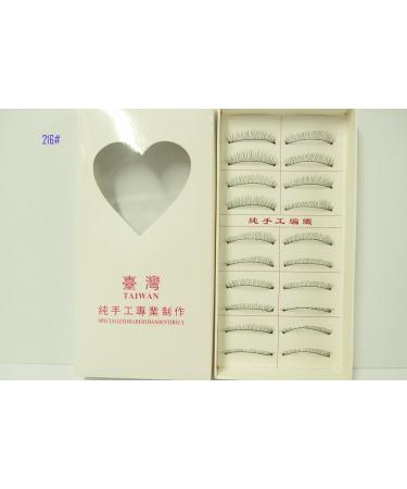Careforyou 10 Pairs Taiwan False Eyelashes - Long Natural Handmade Cross Style #216 | Soft Makeup for Stunning Eyes - Buy Online on GoSupps.com