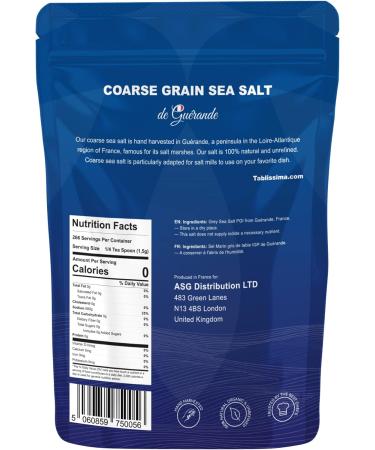 Coarse Grey Sea Salt from Guerande - Natural and Hand harvested in Brittany (400g) - Buy Online on GoSupps.com