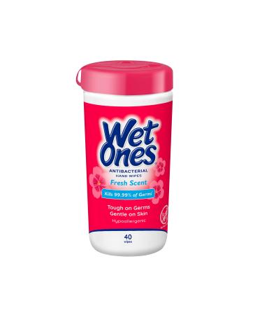 Wet Ones AntibacterialHand Wipes Fresh Scent Wipes | Antibacterial Wipes Hand Sanitizer Wipes Wet Ones Wipes 40 ct. Canister