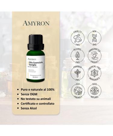 Huile Essentielle De Vanille Bourbon 15ml AMYRON Naturelle Et Pure 100% Id ale Pour l'Aromath rapie Et Le Diffuseur d'Huiles Essentielles/Massages Aromatiques/Usage Alimentaire. - Buy Online on GoSupps.com