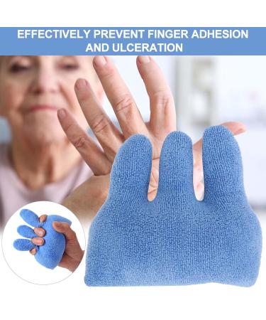 Finger Separator for Pain Relief & Comfortable Sleep | Soft Terrycloth Elastic Band | Light Blue Green & Orange | 12x12cm | One Size - Buy Online on GoSupps.com