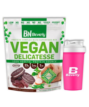 Beverly Vegan Delicatesse | Rice Pea Protein | 900g | Chocolate Biscuit | with Superfoods | Free Blender