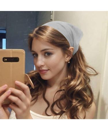 Kabwea 4 Pairs Boho Women's Hair Bands Triangle Headscarves Chiffon Bandanas Turban Hair Bands Elastic Hair Scarf Head Accessories for Women and Girls - Buy Online on GoSupps.com