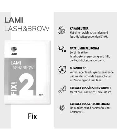  LOVELY LOVELY Lash & Brow Lifting No.2 Fix Eyelash & Brow Fixing Solution Instant Lamination Instant Fix & Shape Eyelash Lift Eyelash Ripple - Buy Online on GoSupps.com