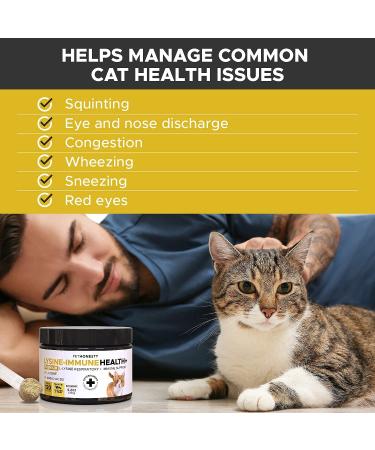 PetHonesty Immune Health Lysine Supplement Powder for Cats - Cat Allergy Relief - Omega 3s & L-Lysine - Chicken & Fish Flavor - Buy Online on GoSupps.com