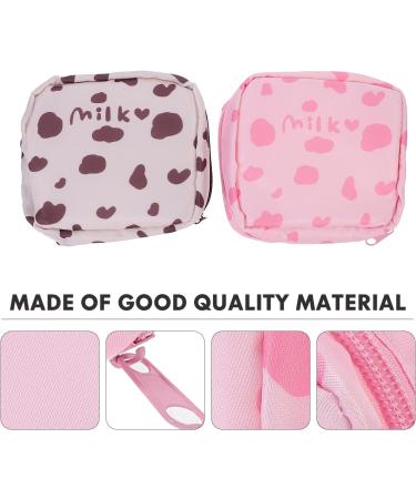 2-Piece Sanitary Napkin & Tampon Bag Set | Stylish Menstruation Pad & Cosmetics Holder for Women & Girls Perfect First Period Organizer - Buy Online on GoSupps.com