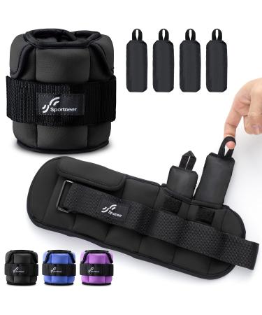 Sports of weight cuffs adjustable ankle weights set foot/wrist weight cuffs 0.22kg to 0.9kg (per ankle) 0.45-1.8kg (per pair) black - Buy Online on GoSupps.com