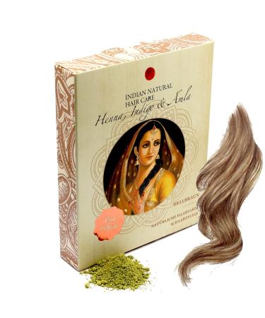 Henna Indigo & Amla - Light Brown - Natural Hair Color & Hair Care - Powder - 200g - Buy Online on GoSupps.com