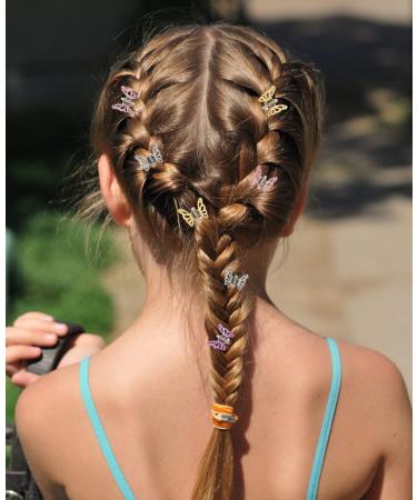 Wecoe 30pcs Small Butterfly Hair Clips - Mini Claw Clips for Kids & Women - Purple Pink Gold Silver Black - Decorative Hair Accessories for Halloween - Gift Set for Girls - Buy Online on GoSupps.com