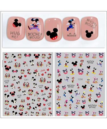 Mickey Mouse Nail Art Stickers 3D Self-Adhesive Decals for Women Girls Kids - Cute Kawaii Cartoon Design - Buy Online on GoSupps.com