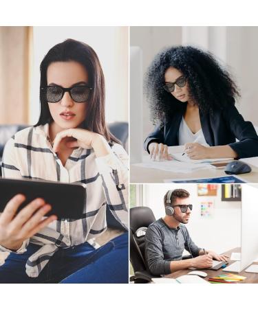 Xixiran Pinhole Glasses - 3-Pack Eye Trainers for Relaxation | Anti-Fatigue Black Grid Goggles - Buy Online on GoSupps.com