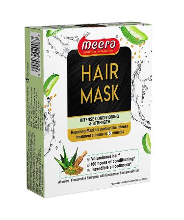 Vishopy Mera Hair Mask with Aloe Vera Fenugreek & Bringaraj - (for Intense Conditioning & Strength) 4 x 30 g 120 g