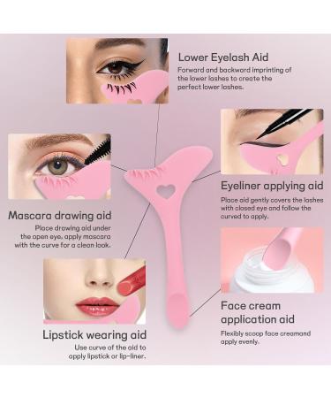 DAGEDA Bottom Lashes Stamps Tool Set - Reusable Eyeliner Stencils for Natural Look Eye Makeup Pink | Perfect for Bottom Eyelashes & Mascara - Buy Online on GoSupps.com