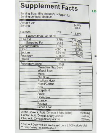 Leonflax Authentic Canadian Flax Seed - Natural High Fiber Dietary Supplement for Digestive Health - 18 oz - Buy Online on GoSupps.com