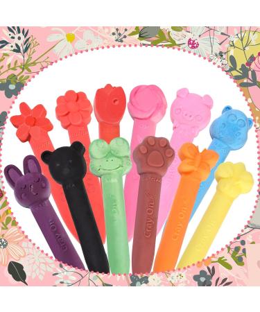 4 Pack Silicone Crayon Molds - Oven Safe, Reusable & Assorted 3D Shapes - DIY Animal, Flower, and Chocolate Pens - Pink & Gray - Buy Online on GoSupps.com