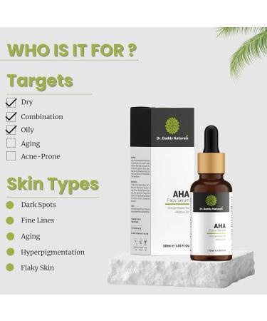 Dr. Daddy Naturals AHA Peel Solution Peel AHA Face Serum 30ml 1.01 FL OZ - Buy Online on GoSupps.com