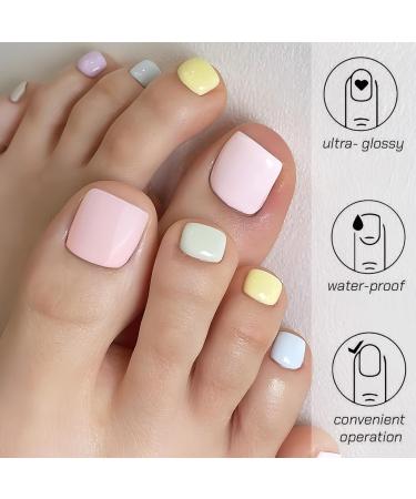 Colofalla 26-Piece Nail Foil Set | Colorful Self-Adhesive UV Gel Nail Wraps for Toenails & Footnails - Perfect Nail Art Supplies - Buy Online on GoSupps.com