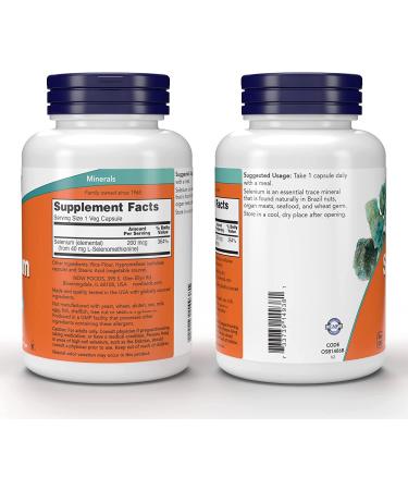 Selenium 200mcg 300 Veg Capsules (Pack of 2) | Non-GMO, Vegan, Kosher | Yeast-Free Formula - Buy Online on GoSupps.com