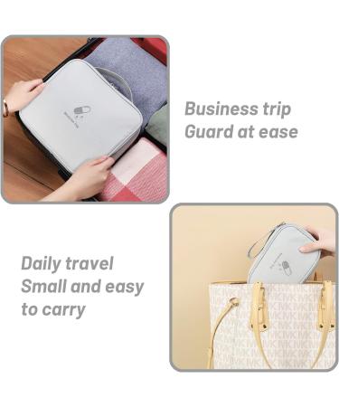 Large Capacity Waterproof Medication Bag - 2 Pack Emergency First Aid Storage for Travel & Home - Gray - Buy Online on GoSupps.com
