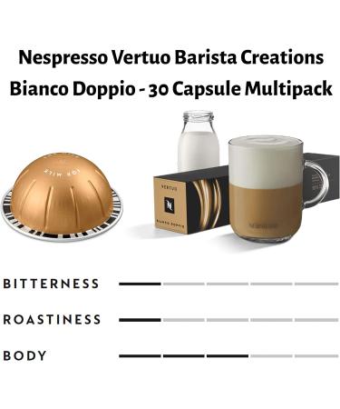 Nespresso Vertuo Bianco Doppio Coffee Capsules - 3 Boxes (30 Pods) Bundled with Border Biscuits Selection & Giftable Tote Bag - Buy Online on GoSupps.com