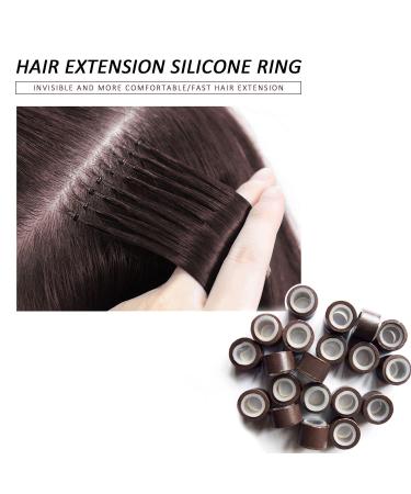 300 Pieces 5mm Silicone Feed Members for Hair Extensions | Glue Real Hair Extensions + 2 Hair Extension Hub Nozzles (Brown) - International Shipping Available - Buy Online on GoSupps.com