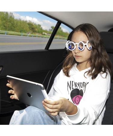 SHOZXLCCI Anti-Motion Sickness Smart Glasses for Car & Seasickness Relief - White | Liquid Lensless Design for Adults & Kids - Buy Online on GoSupps.com