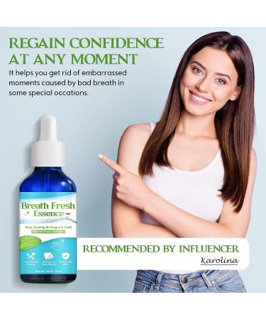Natural Bad Breath Treatment for Adults | Fresh Breath Drops for Morning Breath, Smoking, and Eating | Long-Lasting Oral Care with Cool Mint - 1 fl.oz - Buy Online on GoSupps.com
