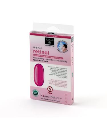 Earth Therapeutics Retinol Facial Sheet Mask Moisturize & Replenish your Face Preserve Skin