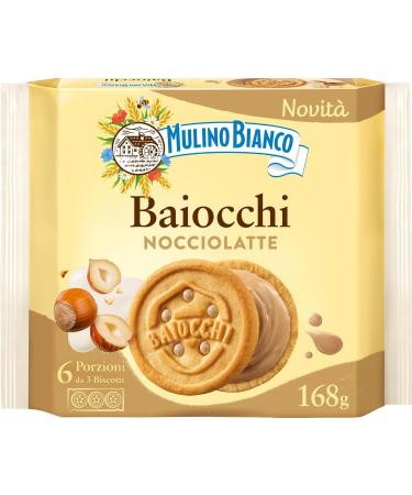  Italian Gourmet E.R. Italian Gourmet Double Biscuits Stuffed with Hazelnut Milk Cream 3 168 g | Italian Pastry 6 Servings Per Pack | Ideal for Breakfast Snack & Coffee + Italian Polpa - Buy Online on GoSupps.com