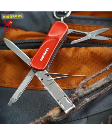 Buy Ace Camp Munkees Multi-Tool Keychain 6 Functions: Nail File Clippers Scissors & More - Portable Gift for Travel - Fast International Shipping - Buy Online on GoSupps.com