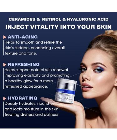 RUICHIGO Face & Neck Firming Cream - Anti Aging Treatment for Tightening and Firming with Retinol,Collagen,Hyaluronic Acid | Day & Night Moisturizer for All Skin Types | Korean Skin Care,1.69 FL OZ - Buy Online on GoSupps.com