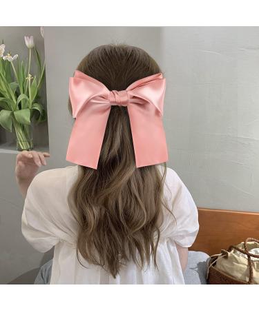 8 Pack 6 Inch Hair Ribbon Alligator Clips - Satin Bow Barrettes for Girls and Women in Pink, Red, Blue, Green, Black - Hair Bow Accessories - Buy Online on GoSupps.com