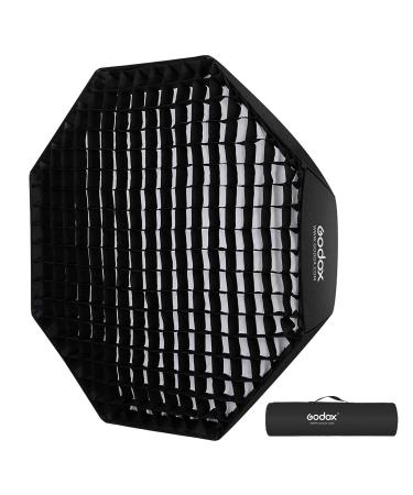 Godox FW 47inch/120cm Octagon Softbox Reflector with Honeycomb Grid and Bag for Speedlight Flash(Bowens Mount)