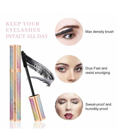 4D Silk Fiber Waterproof Tubing Mascara - Voluminous Black Mascara for Luxuriously Longer Eyelashes - Smudge-proof & Hypoallergenic - Easy to Apply & Long-Lasting - 1 Count - Buy Online on GoSupps.com