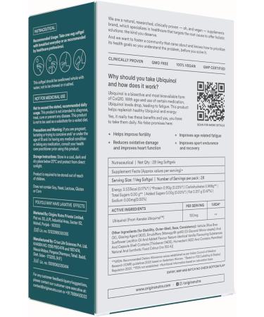 Ubiquinol 100mg - Boost Energy & Heart Health | Antioxidant Support | GMP Certified | 28 Soft Gels for Men & Women - Buy Online on GoSupps.com